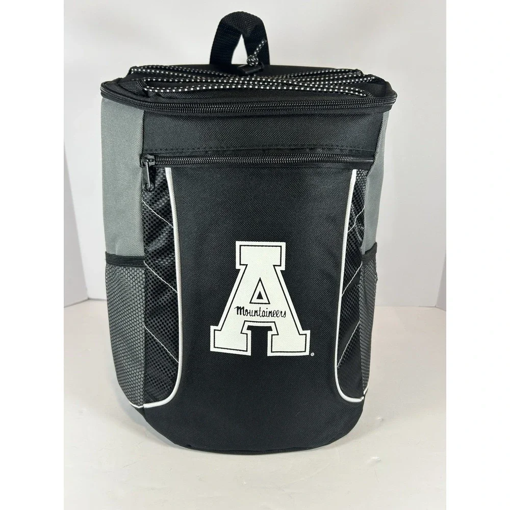 Picnic Time NCAA App State Mountaineers Cooler Backpack Soft Insulated Black/GRY